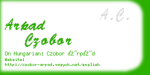 arpad czobor business card